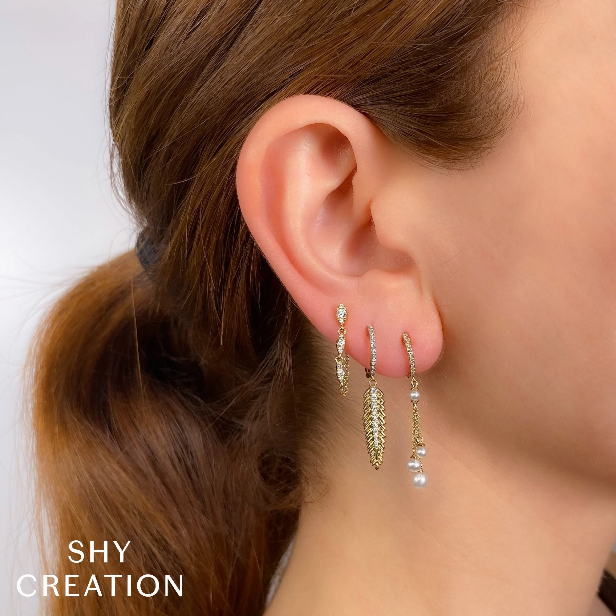 Shy Creation 0.20Ct Diamond Chain Earring SC55025735