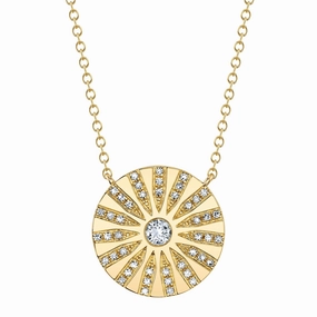 Shy Creation 0.20Ct Diamond Circle Necklace SC55024284