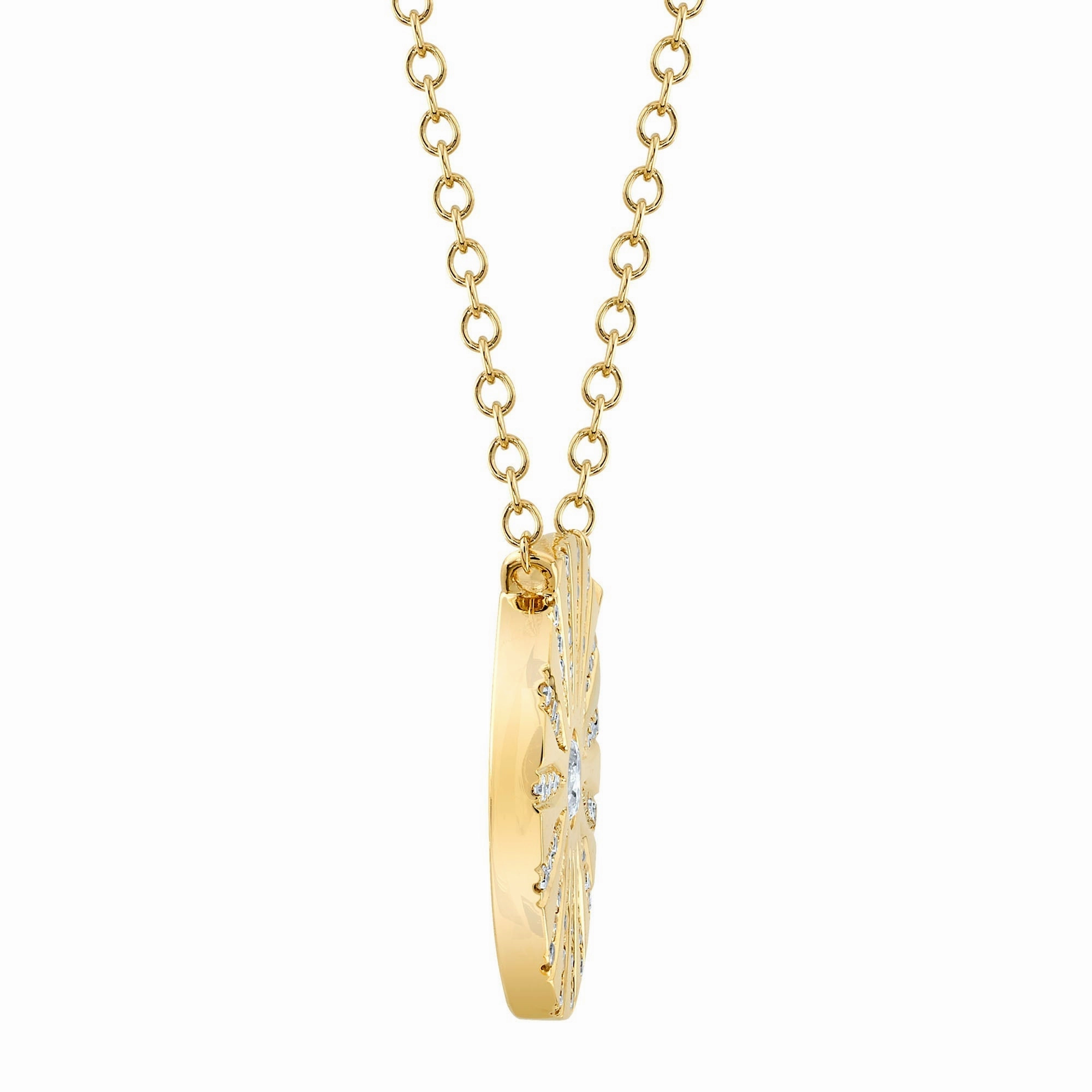 Shy Creation 0.20Ct Diamond Circle Necklace SC55024284