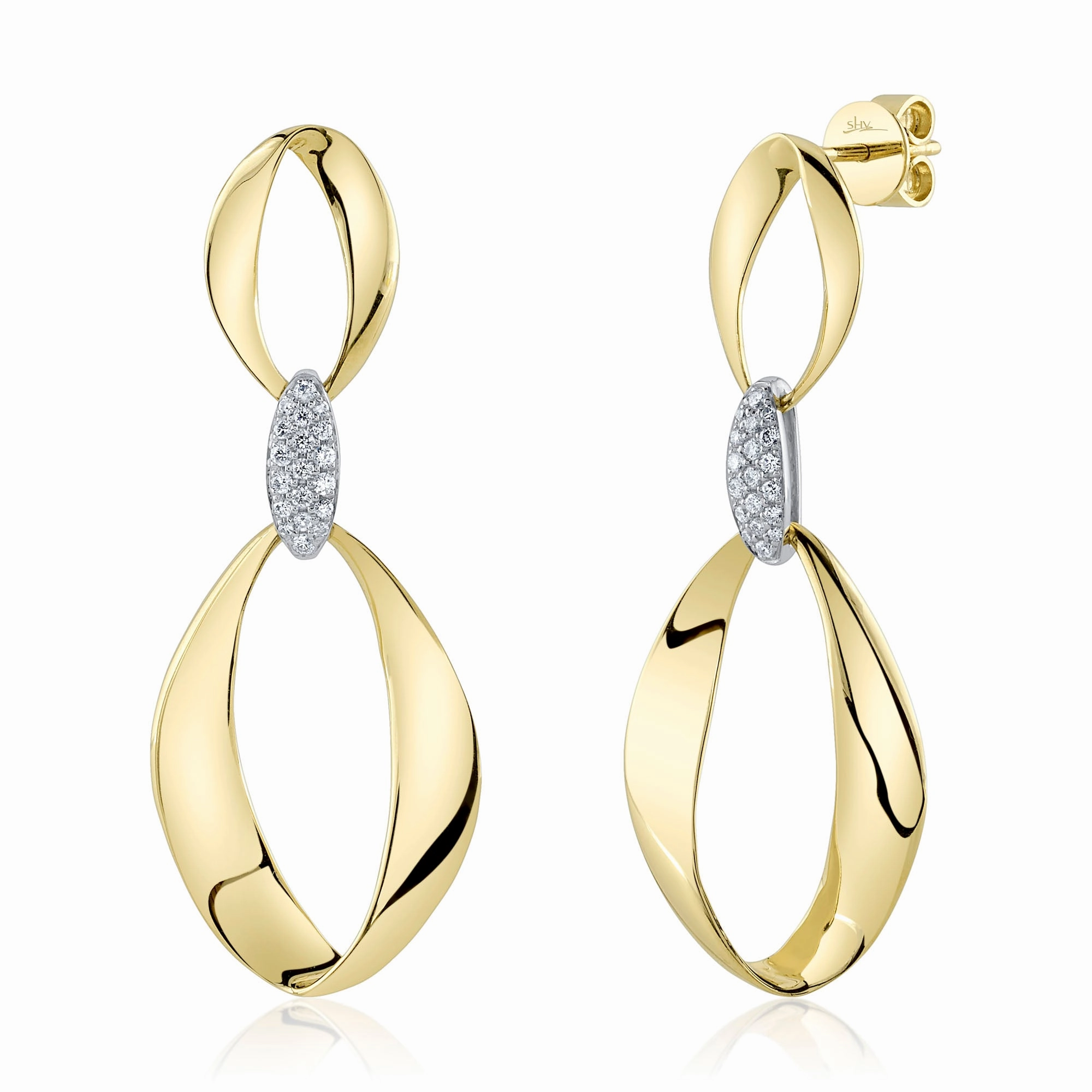 Shy Creation 0.20Ct Diamond Mobius Earring SC22009005