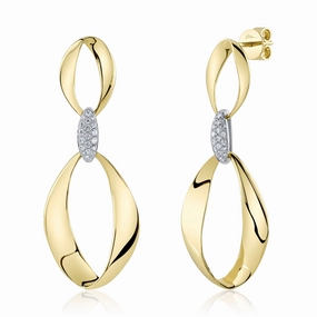 Shy Creation 0.20Ct Diamond Mobius Earring SC22009005