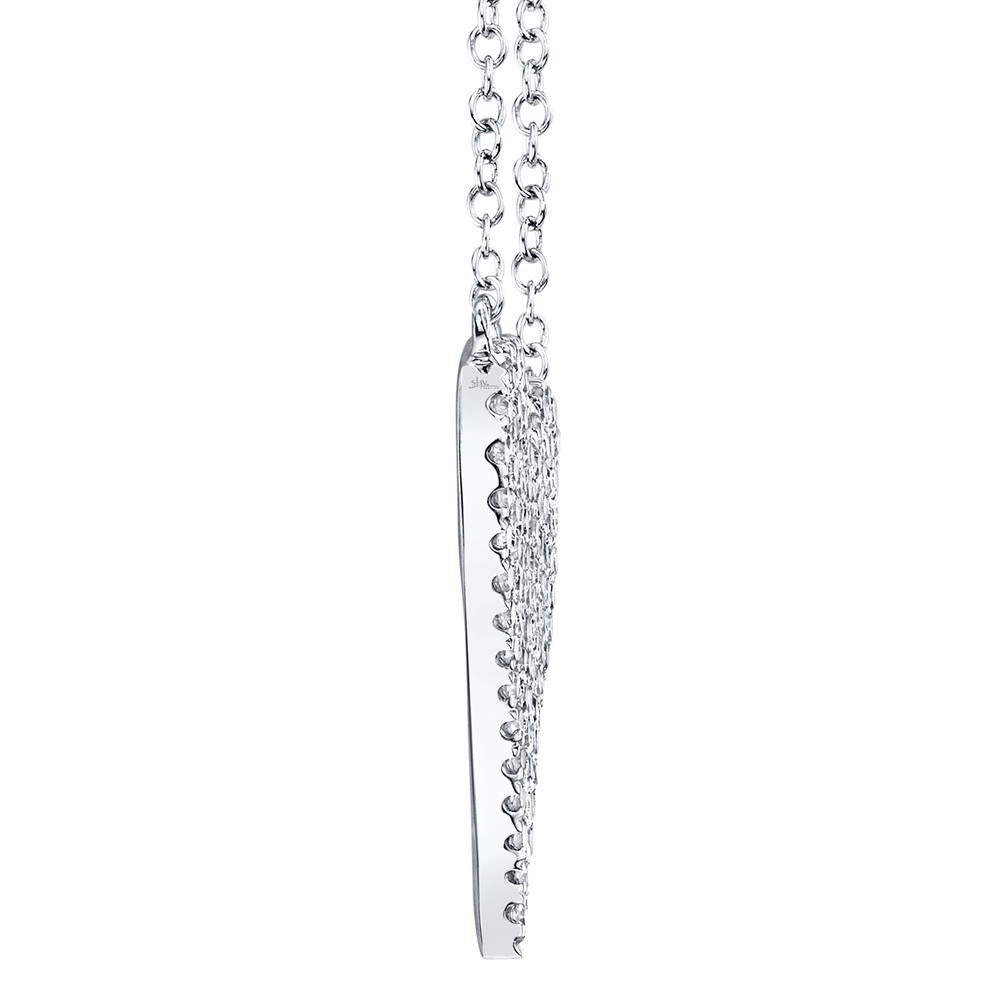 Shy Creation 0.21Ct Diamond Pave Heart Necklace SC55002004