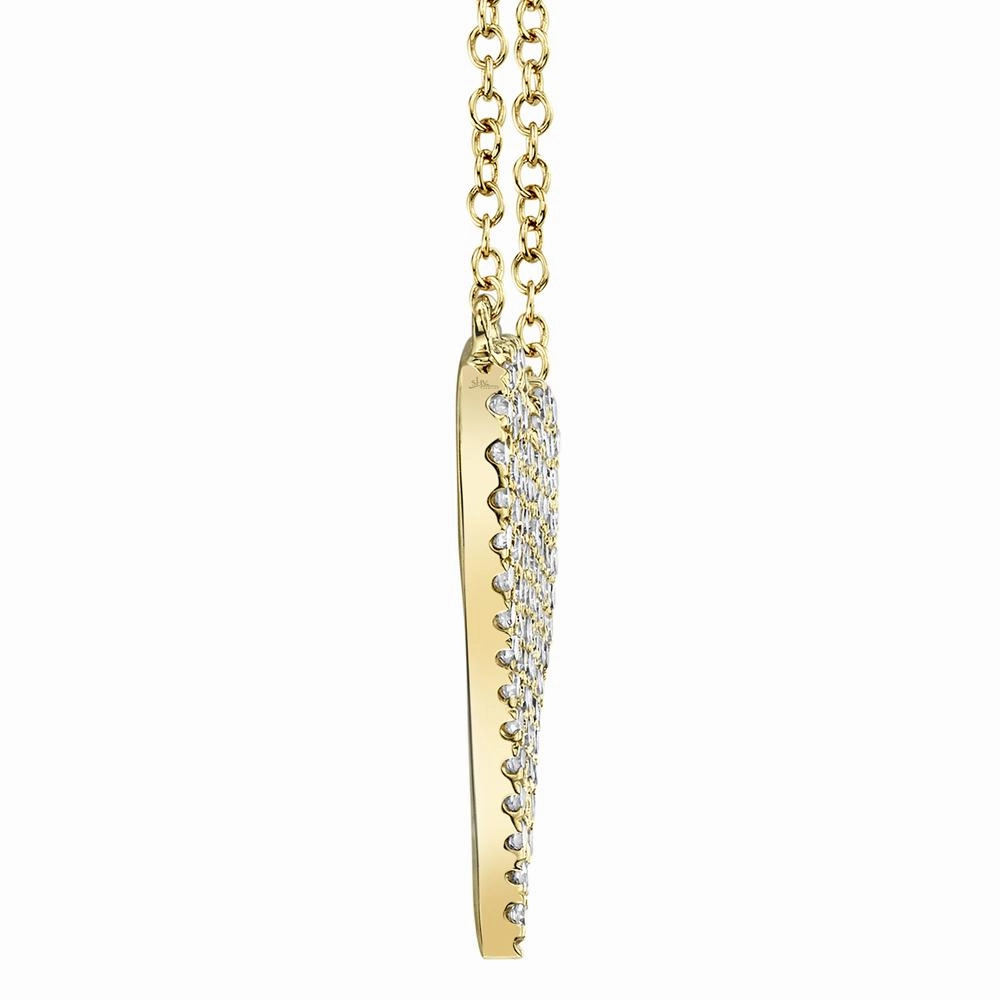 Shy Creation 0.21Ct Diamond Pave Heart Necklace SC55002005