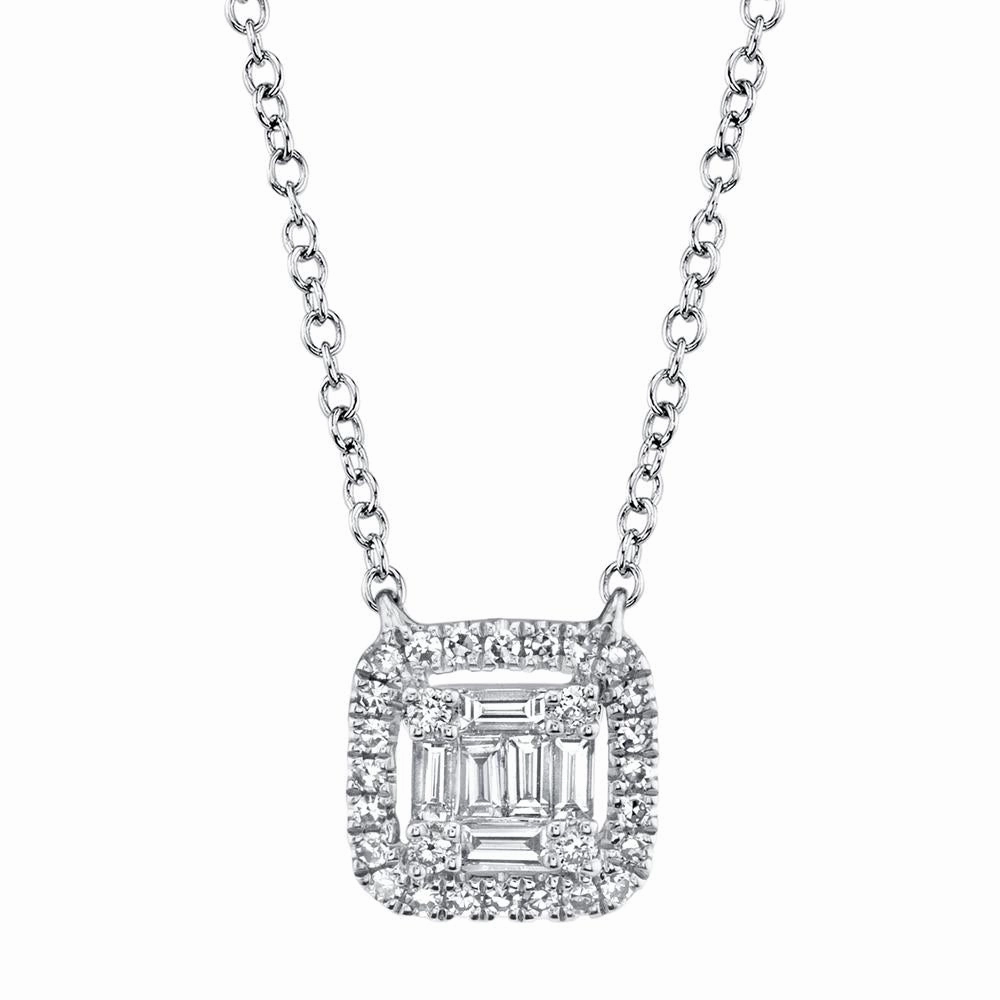 Shy Creation 0.22Ct Diamond Baguette Necklace SC55010020
