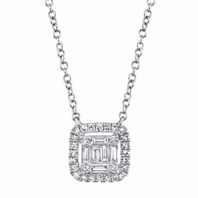 Shy Creation 0.22Ct Diamond Baguette Necklace SC55010020
