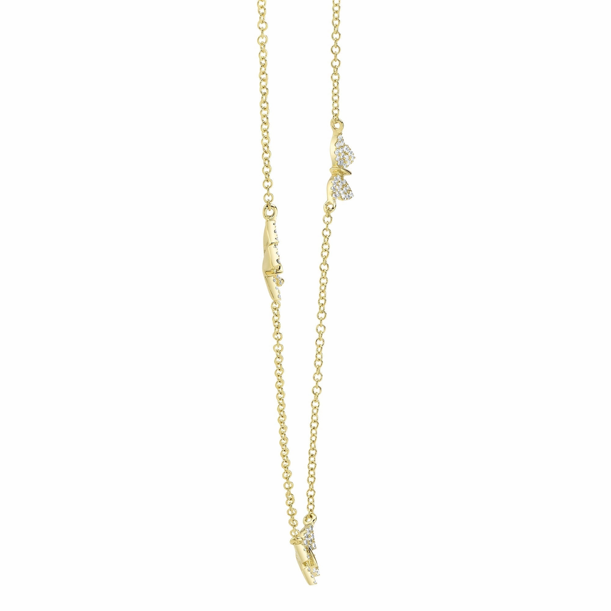 Shy Creation 0.23Ct Diamond Butterfly Necklace SC55024047