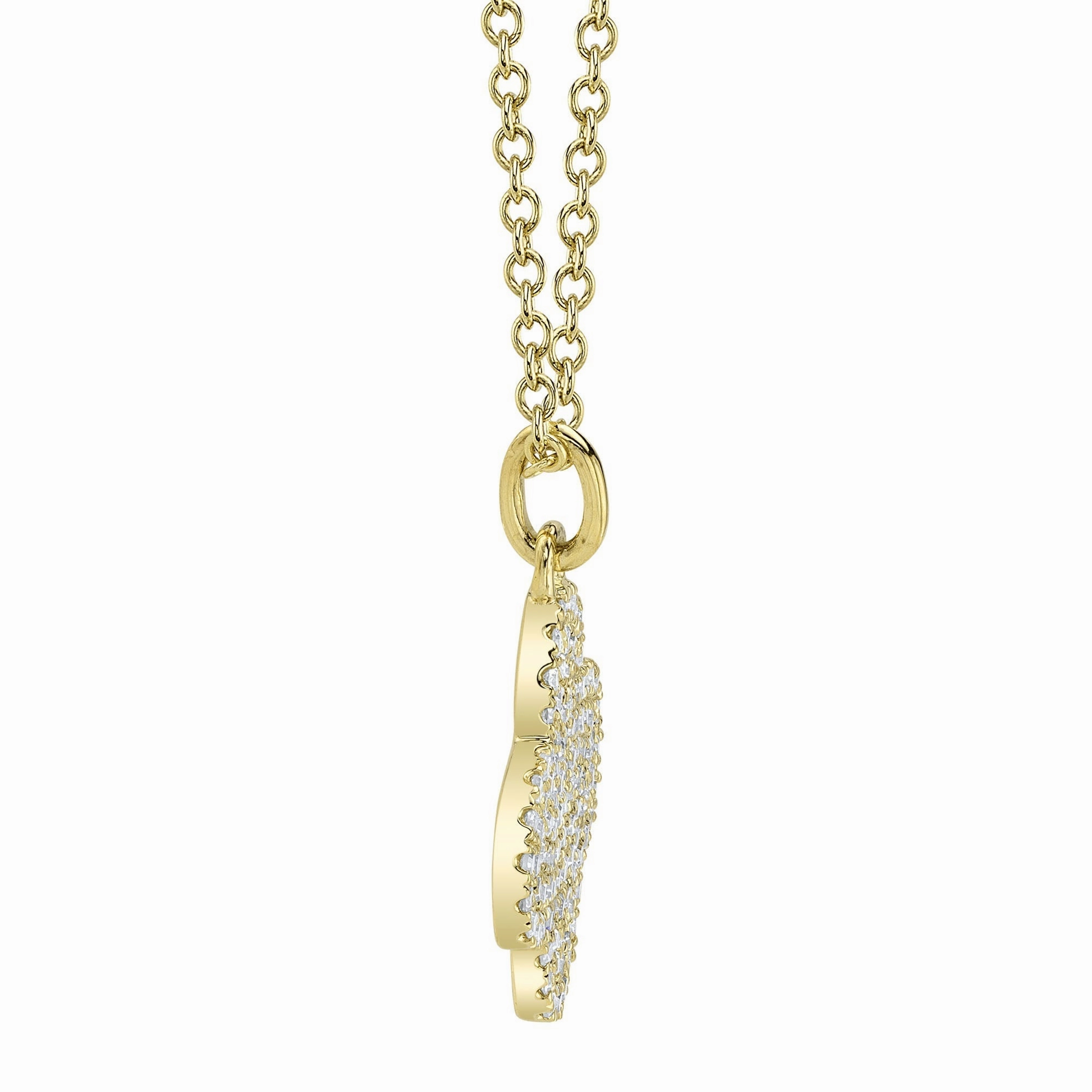 Shy Creation 0.23Ct Diamond Pave Clover Necklace SC55024074