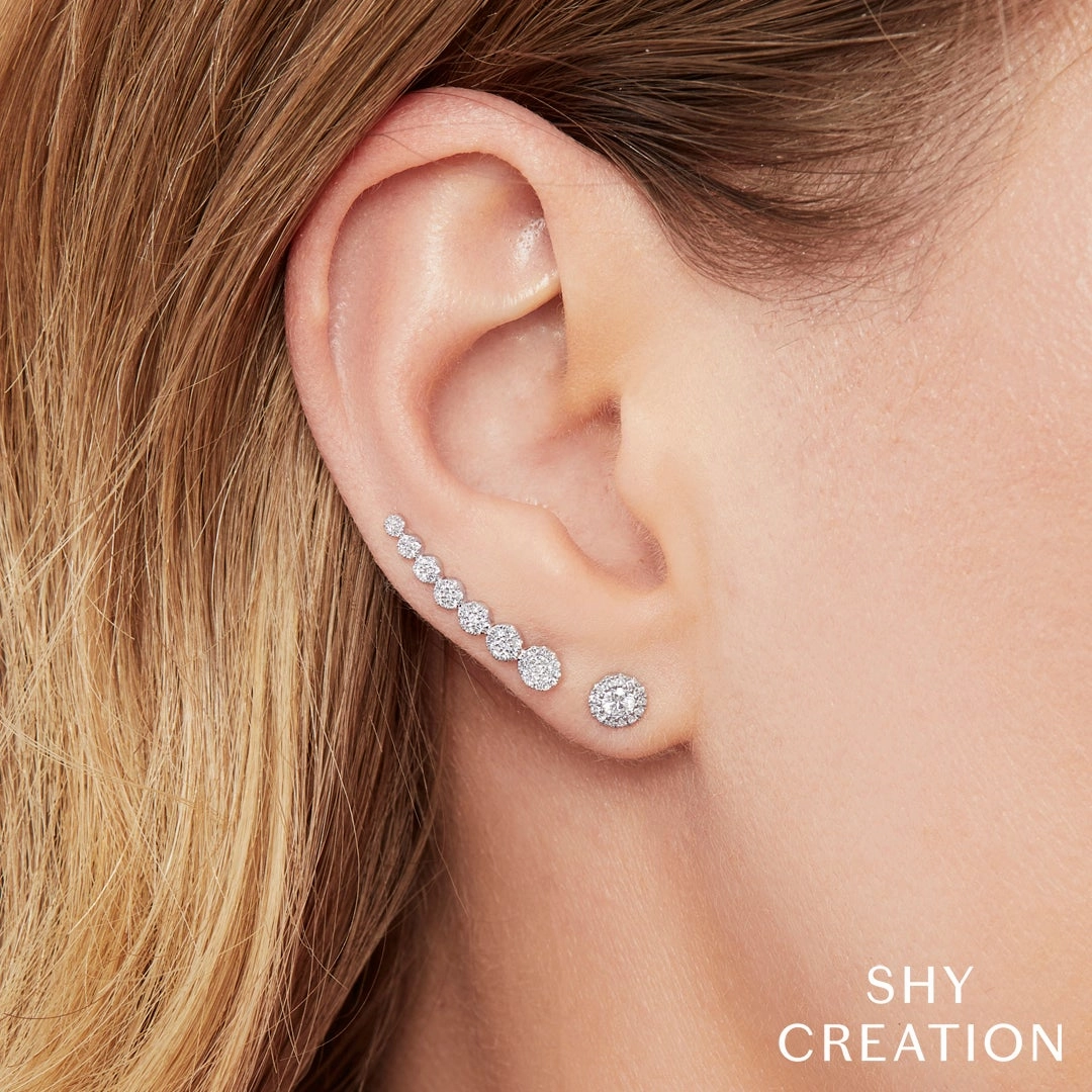Shy Creation 0.25Ct Diamond Ear Crawler Earring SC55002407