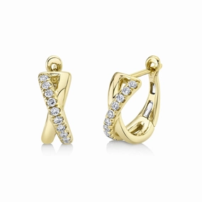 Shy Creation 0.25Ct Diamond Huggie Earring SC22007275V2