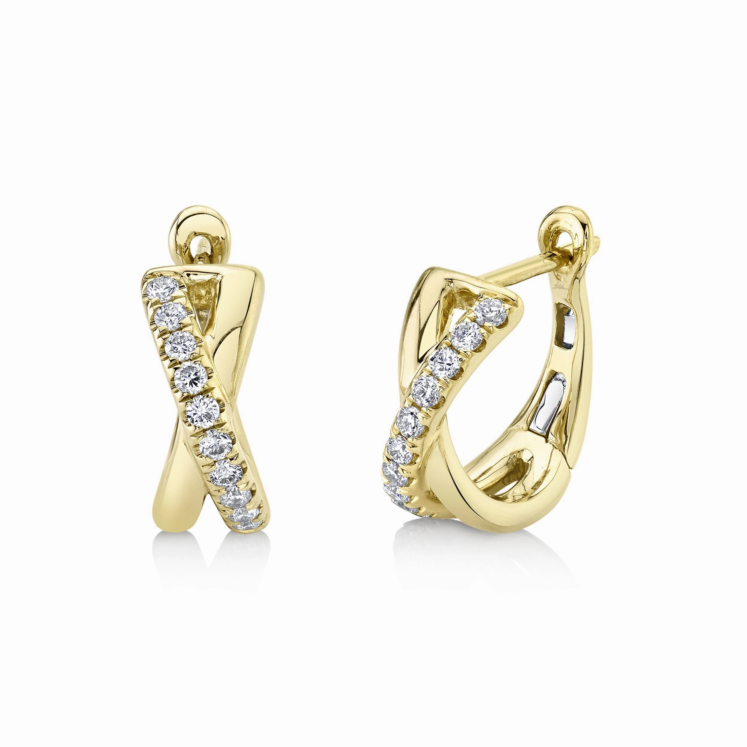 Shy Creation 0.25Ct Diamond Huggie Earring SC22007275V2