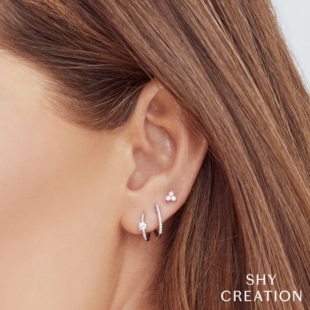 Shy Creation 0.25Ct Diamond Huggie Earring SC55020171