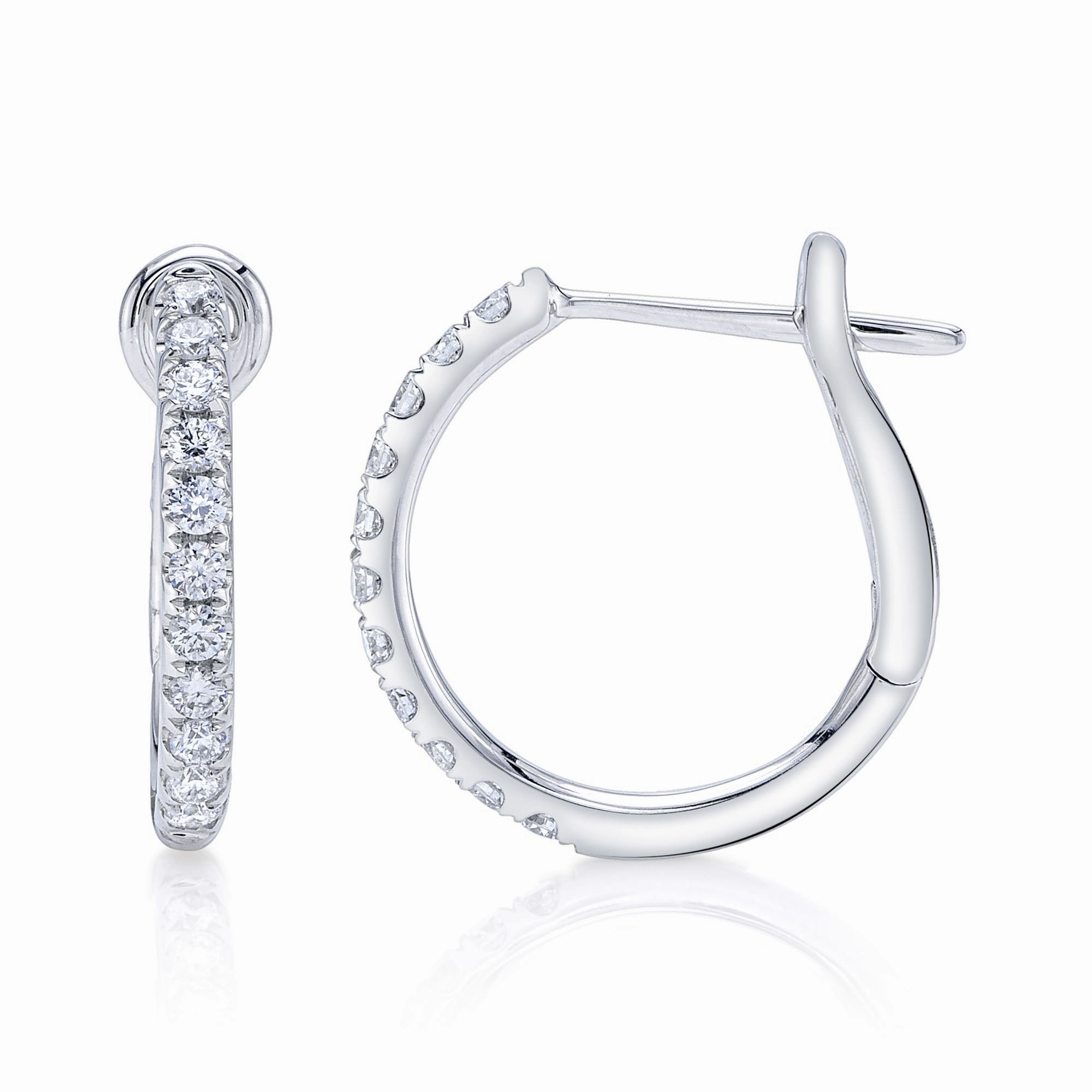Shy Creation 0.26Ct Diamond Hoop Earring SC22005536