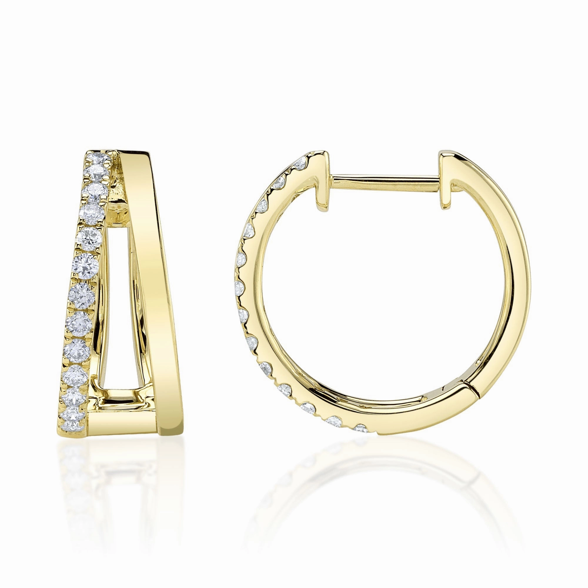 Shy Creation 0.28Ct Diamond Hoop Earring SC55024883D0.65
