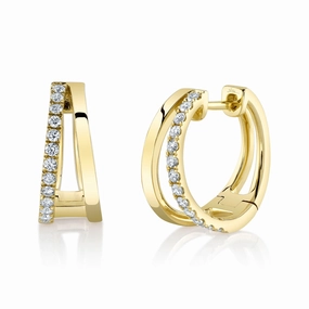 Shy Creation 0.28Ct Diamond Hoop Earring SC55024883D0.65