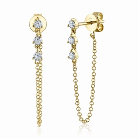 Shy Creation 0.29Ct Diamond Chain Earring SC55025031