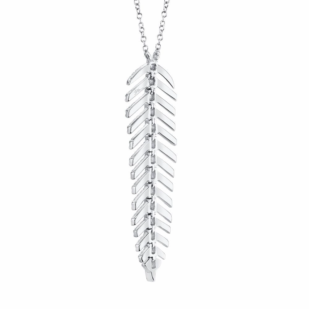 Shy Creation 0.29Ct Diamond Feather Necklace SC55006044