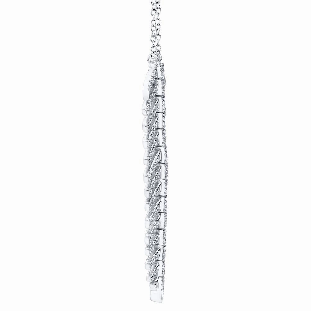 Shy Creation 0.29Ct Diamond Feather Necklace SC55006044
