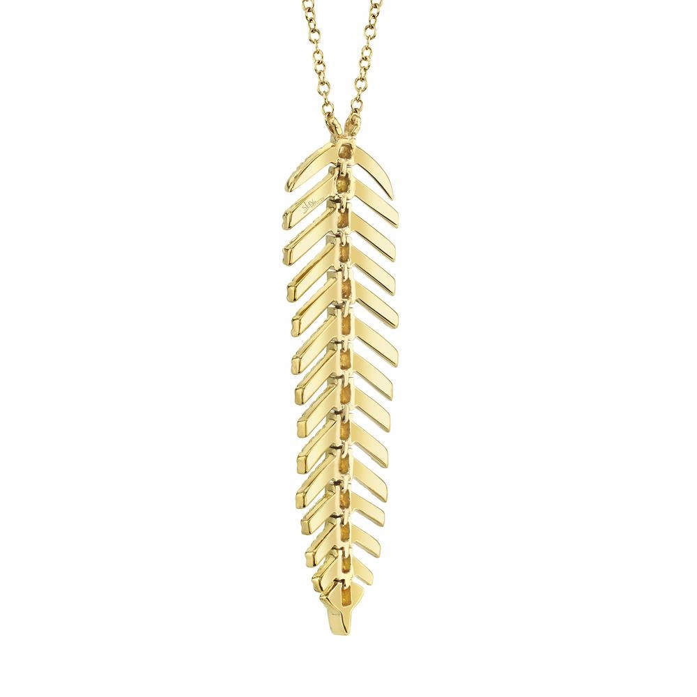 Shy Creation 0.29Ct Diamond Feather Necklace SC55006045