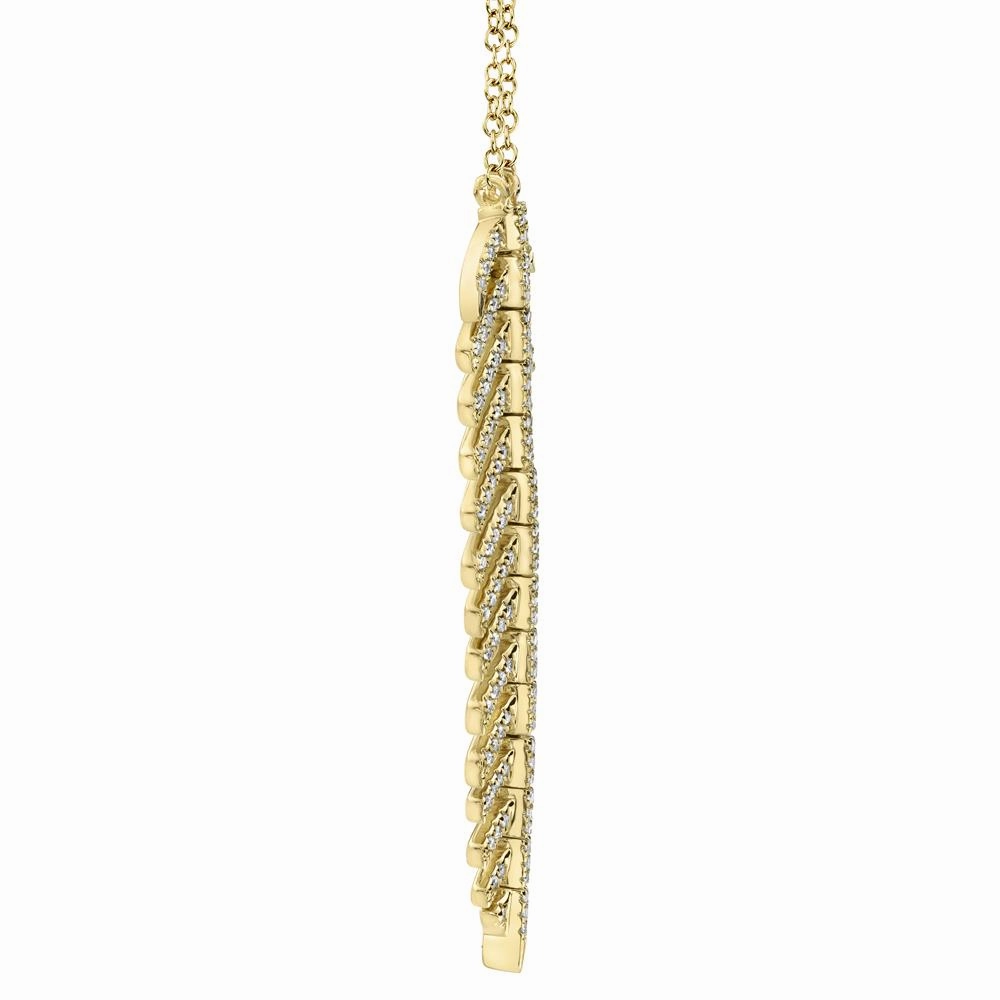 Shy Creation 0.29Ct Diamond Feather Necklace SC55006045