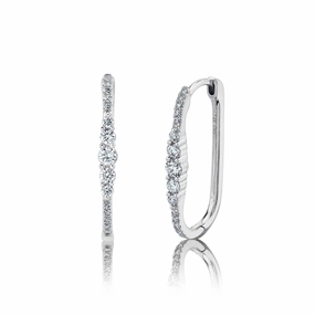 Shy Creation 0.29Ct Diamond Oval Hoop Earring SC55022230H0.80