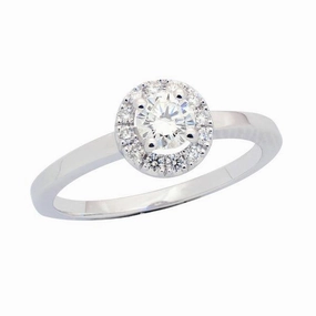 Solitaire en or blanc diamant certifi GIA.