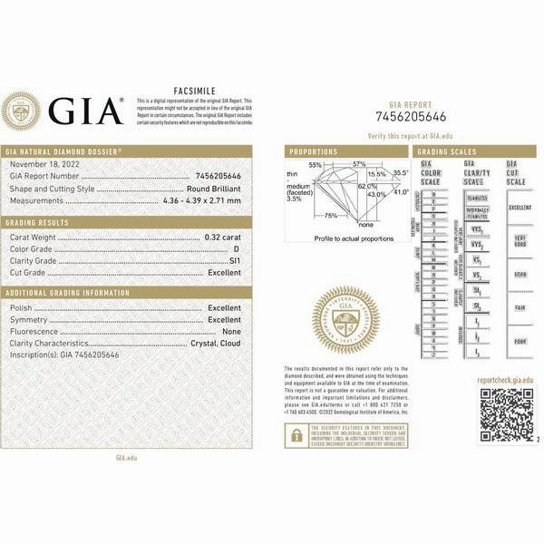 Solitaire en or blanc diamant certifi GIA