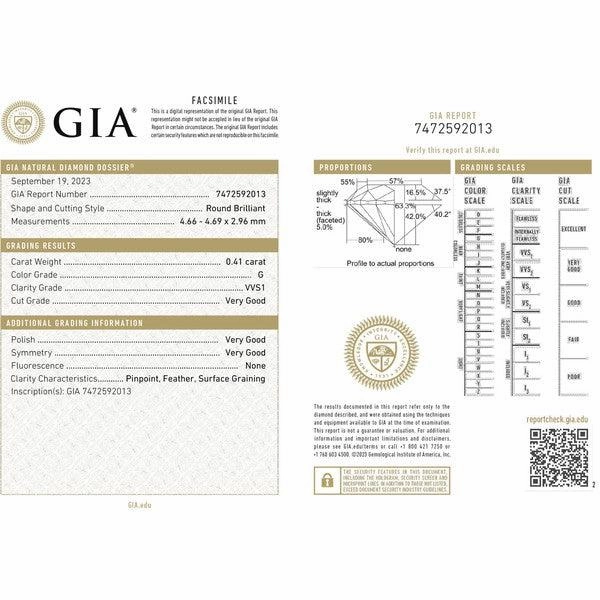Solitaire en or rose , diamant certifi GIA