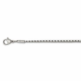 Stainless Steel 2.50mm Polished Fancy Box Chain