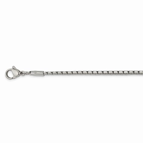 Stainless Steel 2.50mm Polished Fancy Box Chain