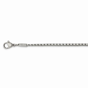 Stainless Steel 2.50mm Polished Fancy Box Chain