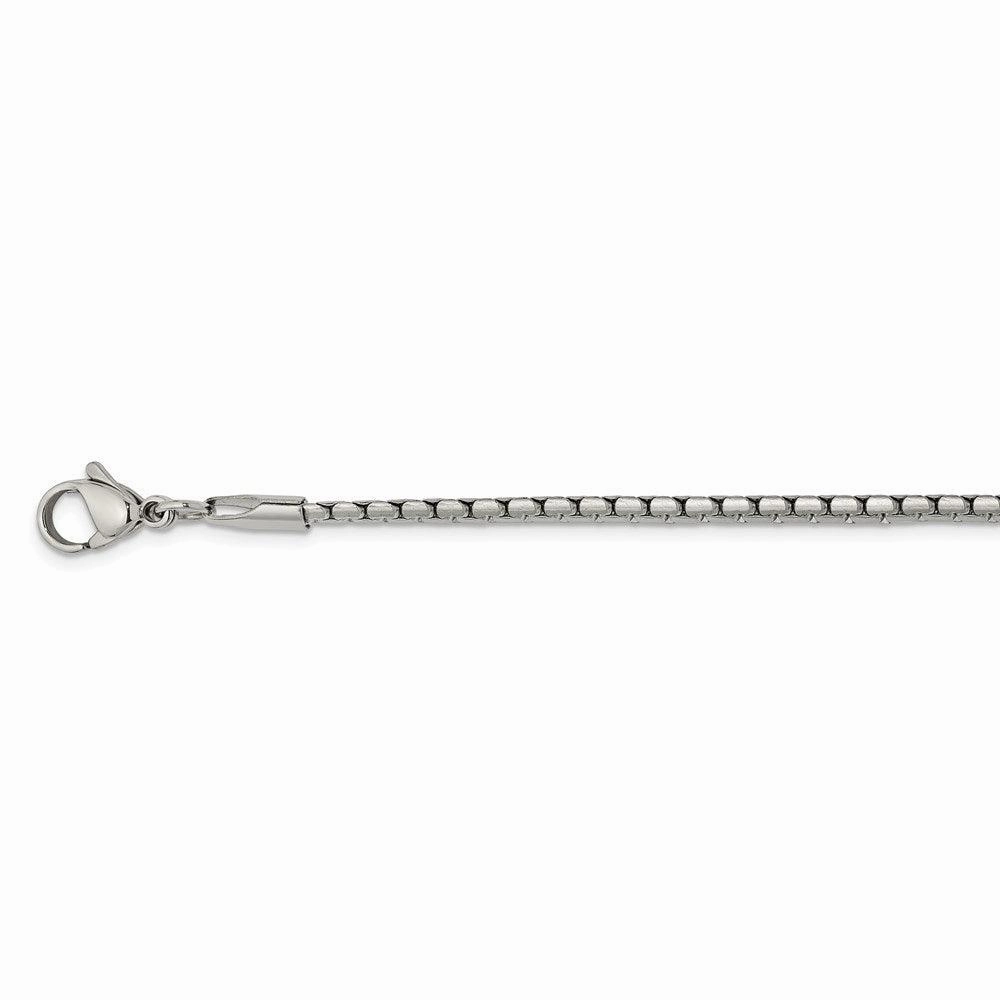 Stainless Steel 2.50mm Polished Fancy Box Chain