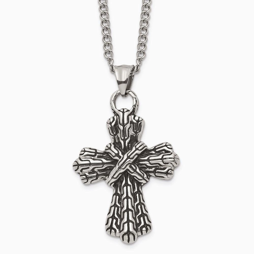 Stainless Steel Antique Cross Necklace
