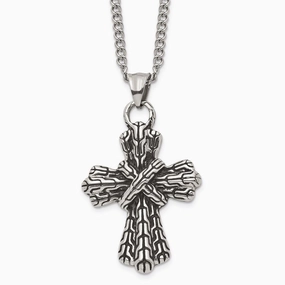 Stainless Steel Antique Cross Necklace