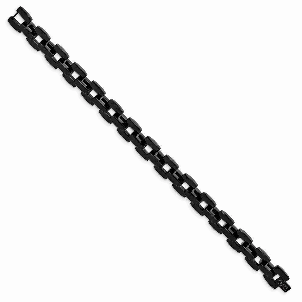 Stainless Steel Black IP-plated 8.5in Bracelet