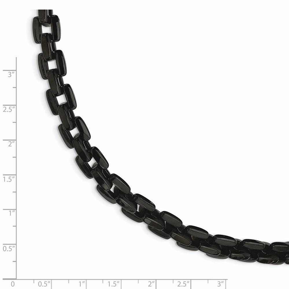 Stainless Steel Black IP-plated 8.5in Bracelet