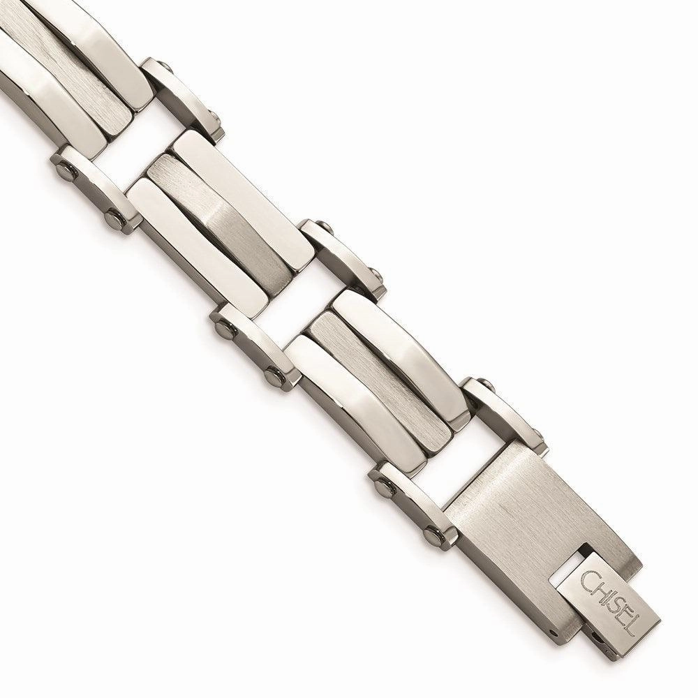 Stainless Steel Brushed & Polished 8.5in Bracelet