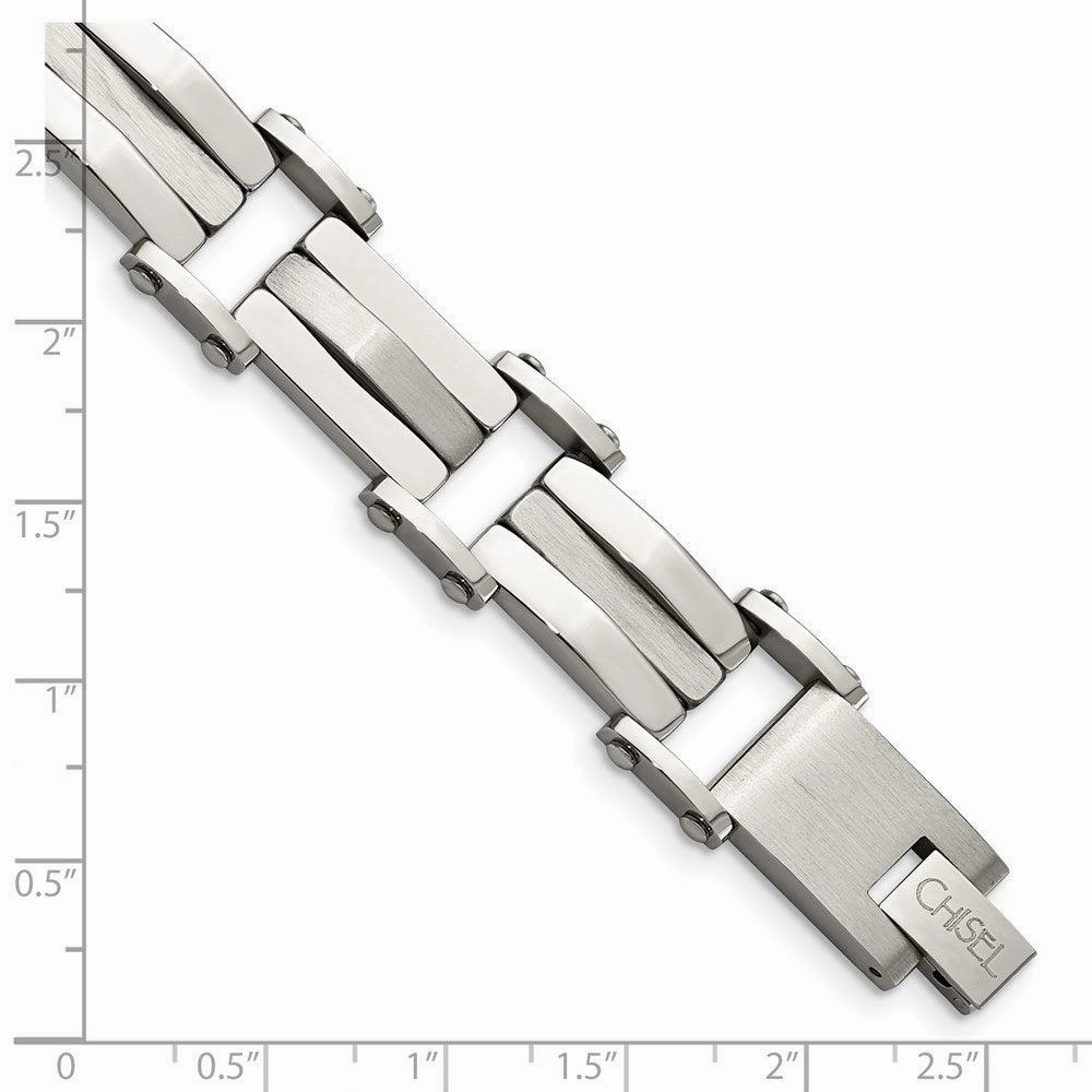 Stainless Steel Brushed & Polished 8.5in Bracelet