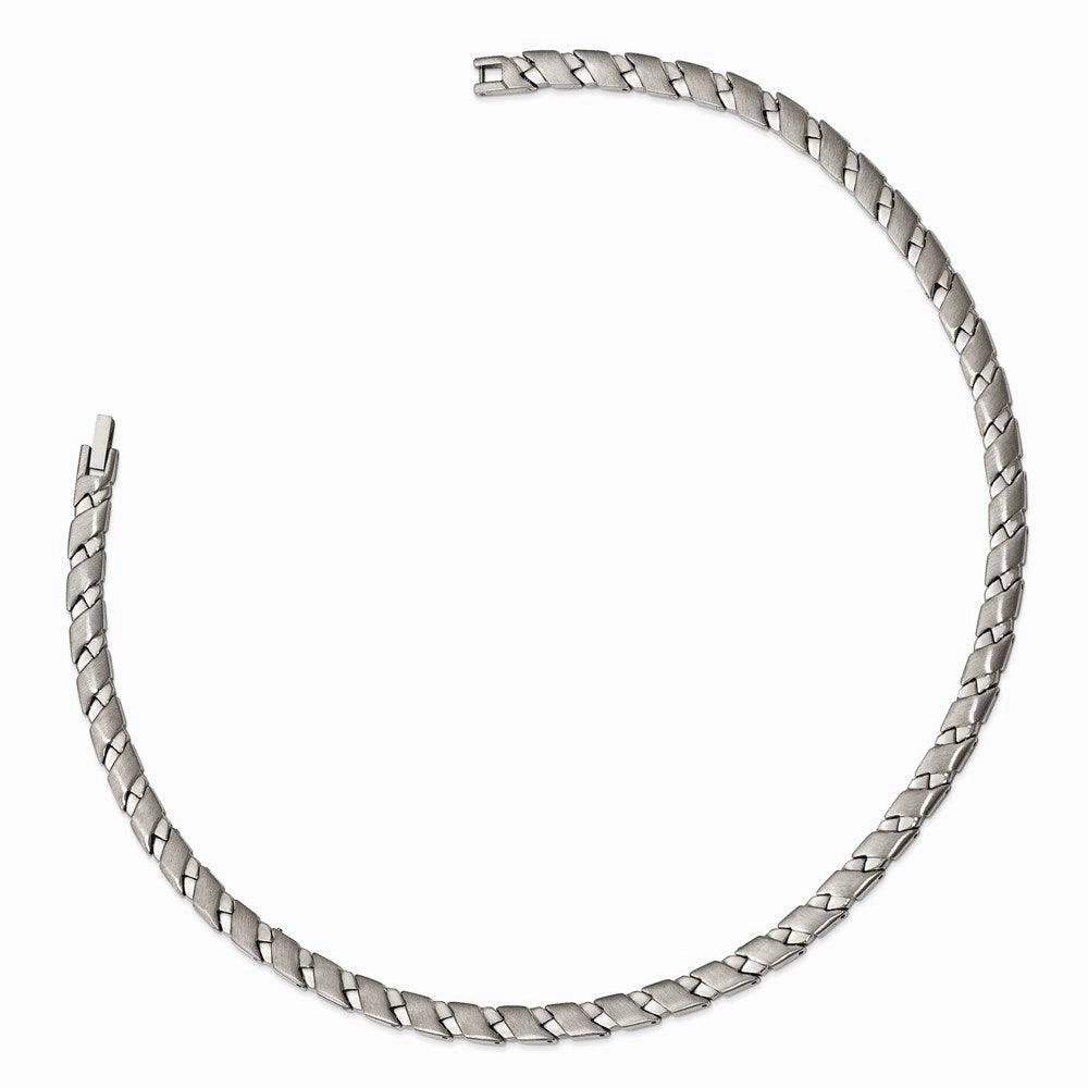 Stainless Steel Brushed and Polished 19in Necklace