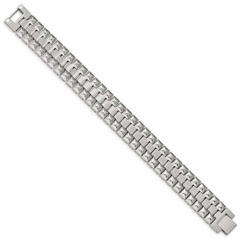 Stainless Steel Brushed and Polished 8.25in Heavy Link Bracelet