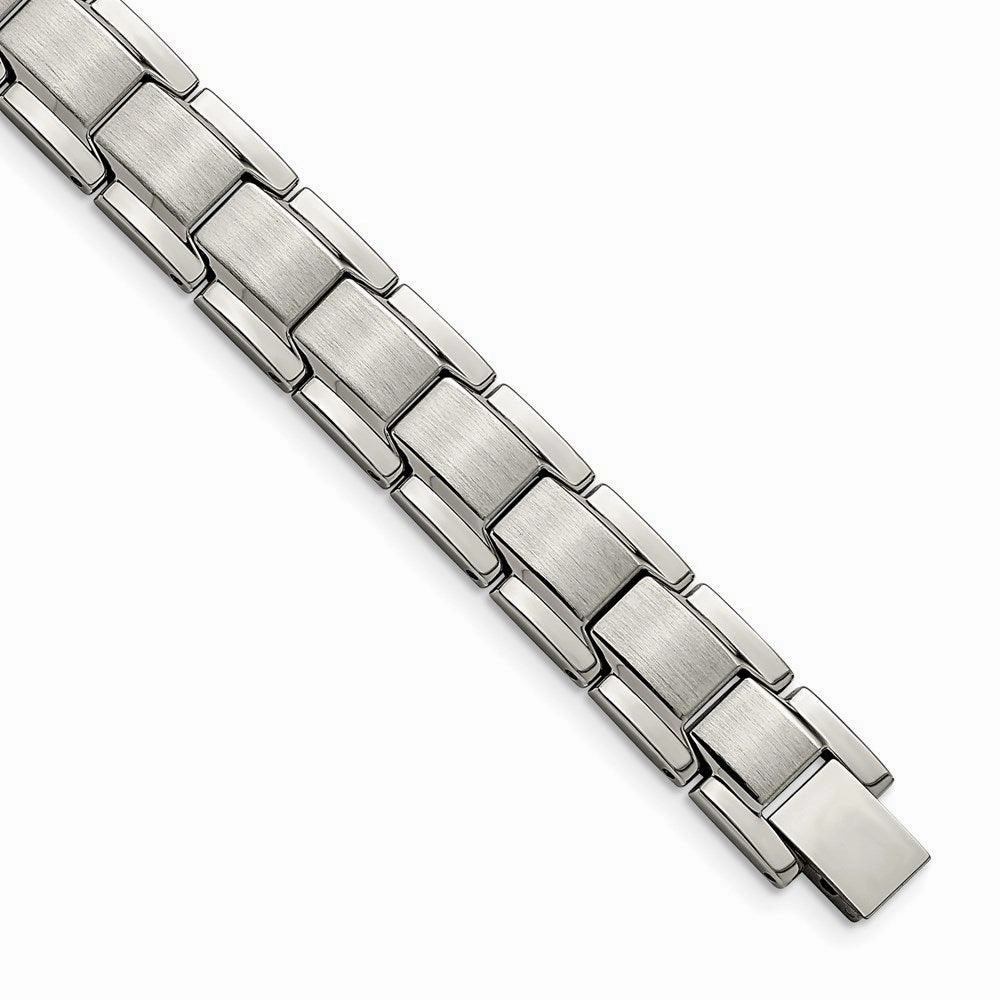 Stainless Steel Brushed and Polished 8.25in Link Bracelet