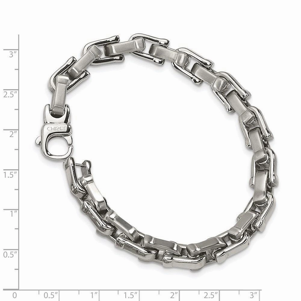 Stainless Steel Brushed and Polished 8.5in Bracelet