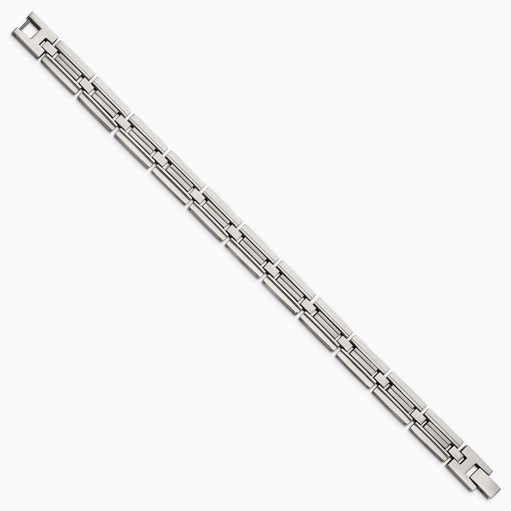Stainless Steel Brushed and Polished 8.5in Link Bracelet