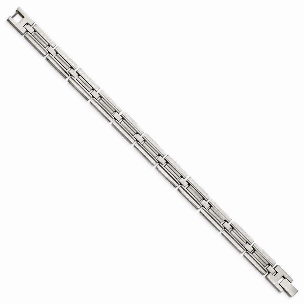 Stainless Steel Brushed and Polished 8.5in Link Bracelet