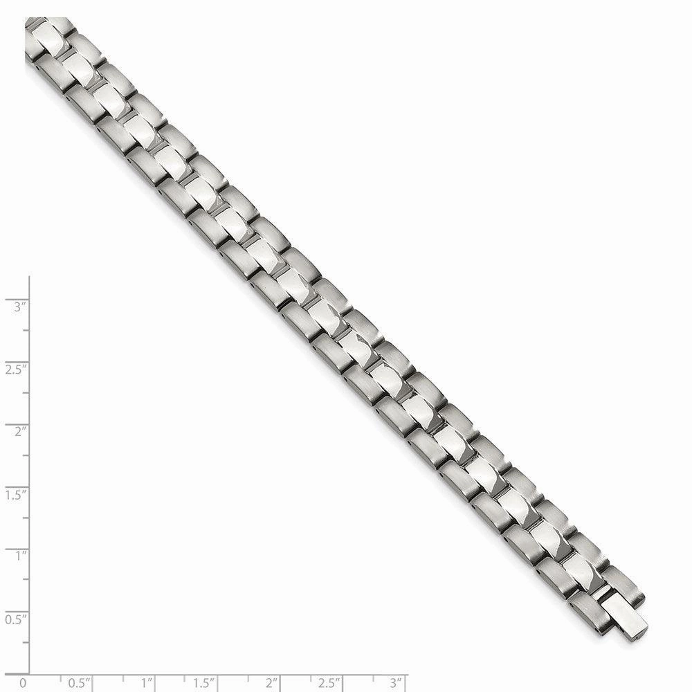 Stainless Steel Brushed and Polished 8.75in Bracelet