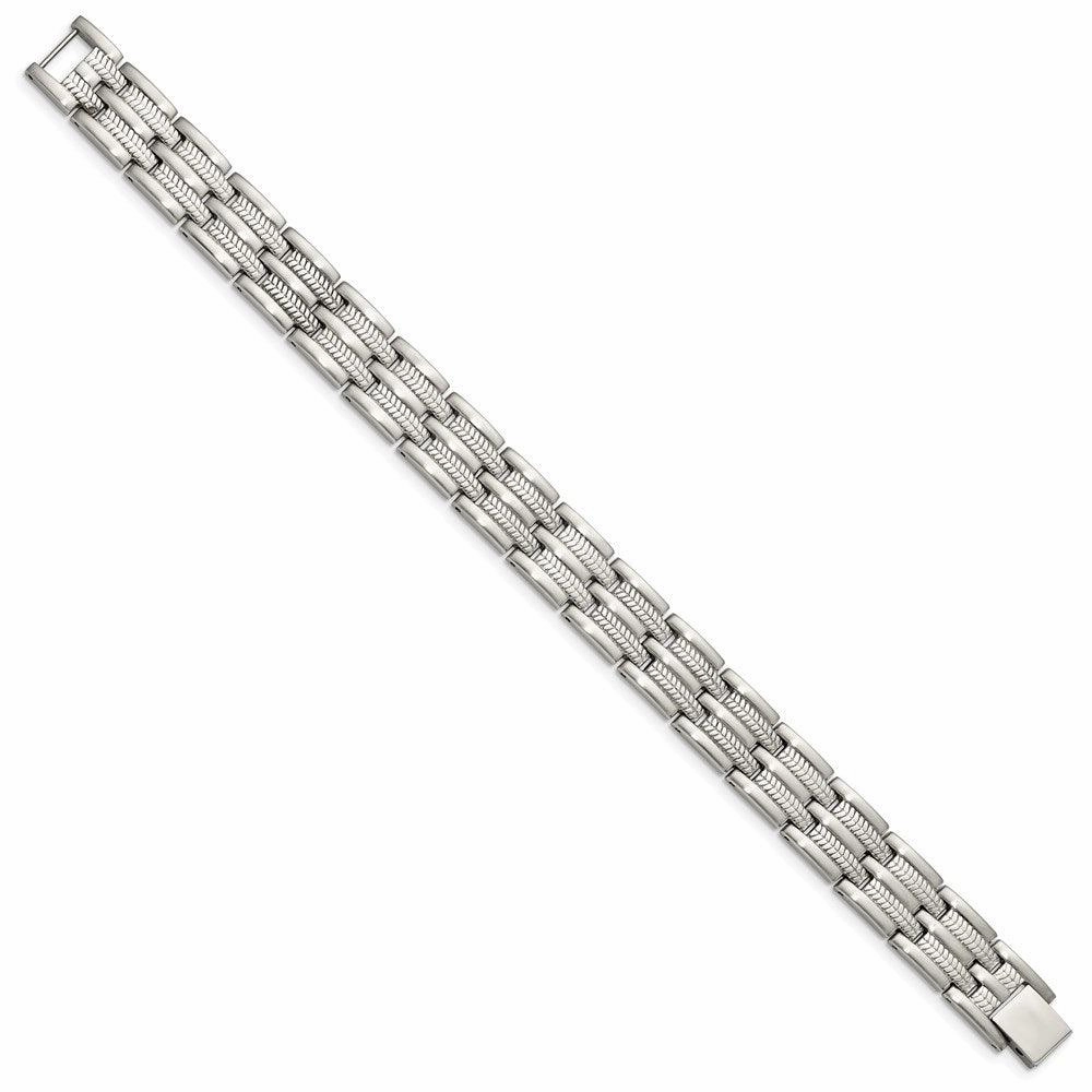 Stainless Steel Brushed and Polished 8.75in Bracelet
