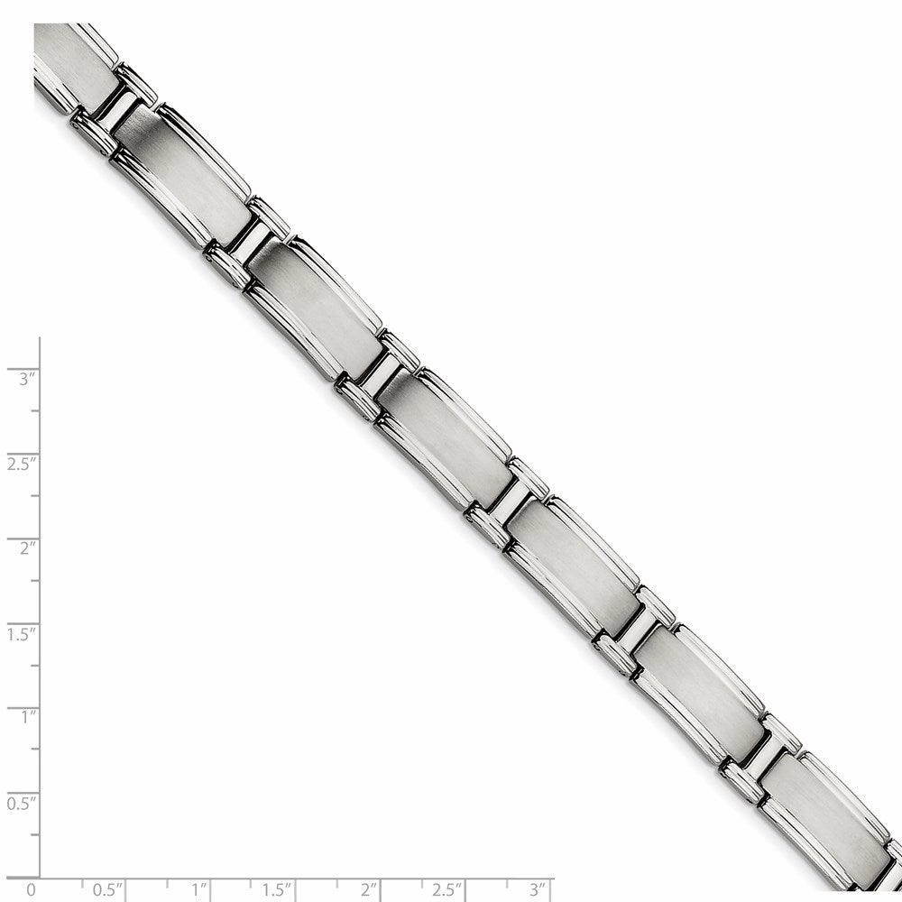 Stainless Steel Brushed and Polished 9.25in Bracelet