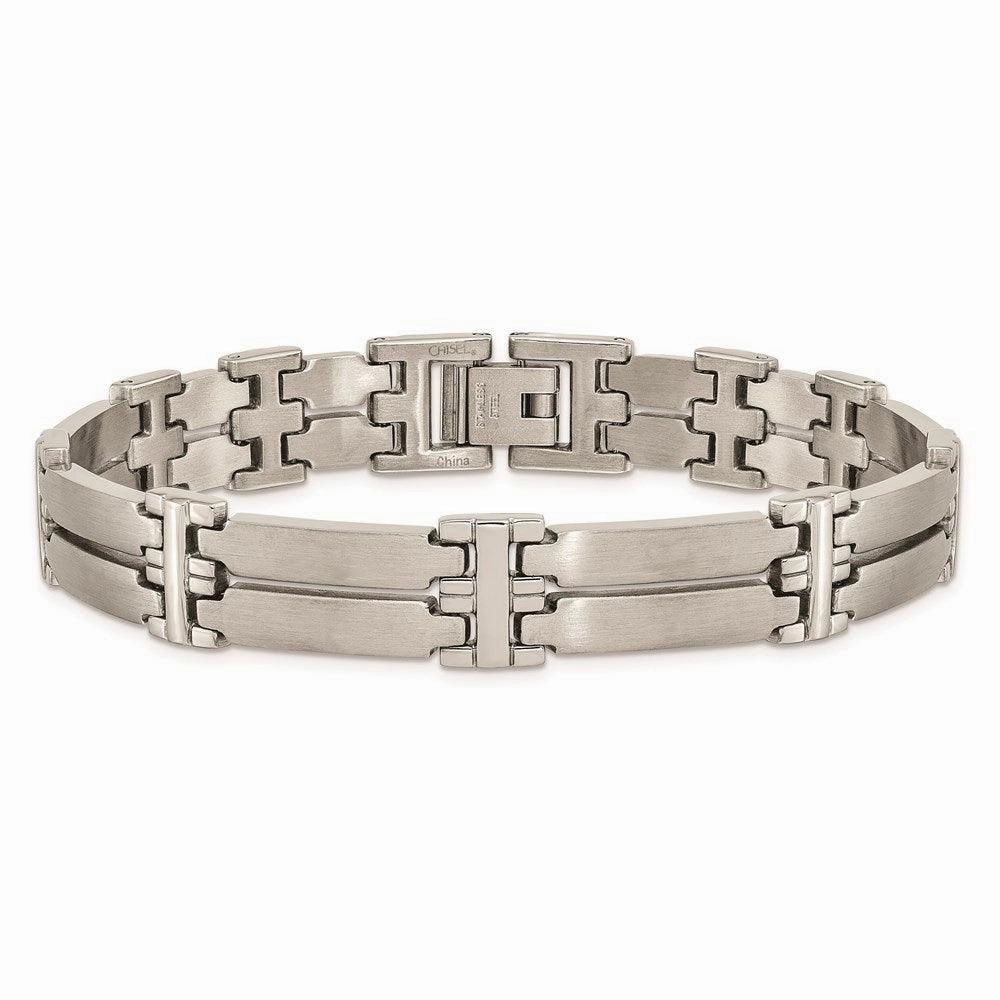 Stainless Steel Brushed and Polished Link Bracelet