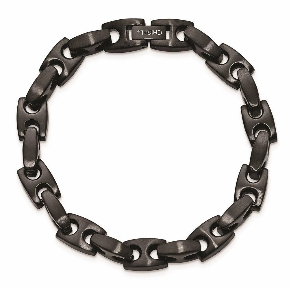 Stainless Steel Brushed Black IP Link Bracelet