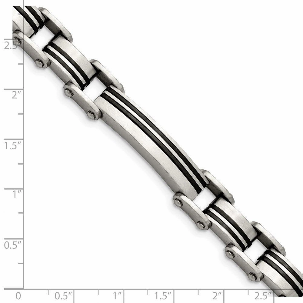 Stainless Steel Brushed Black IP-plated Bracelet