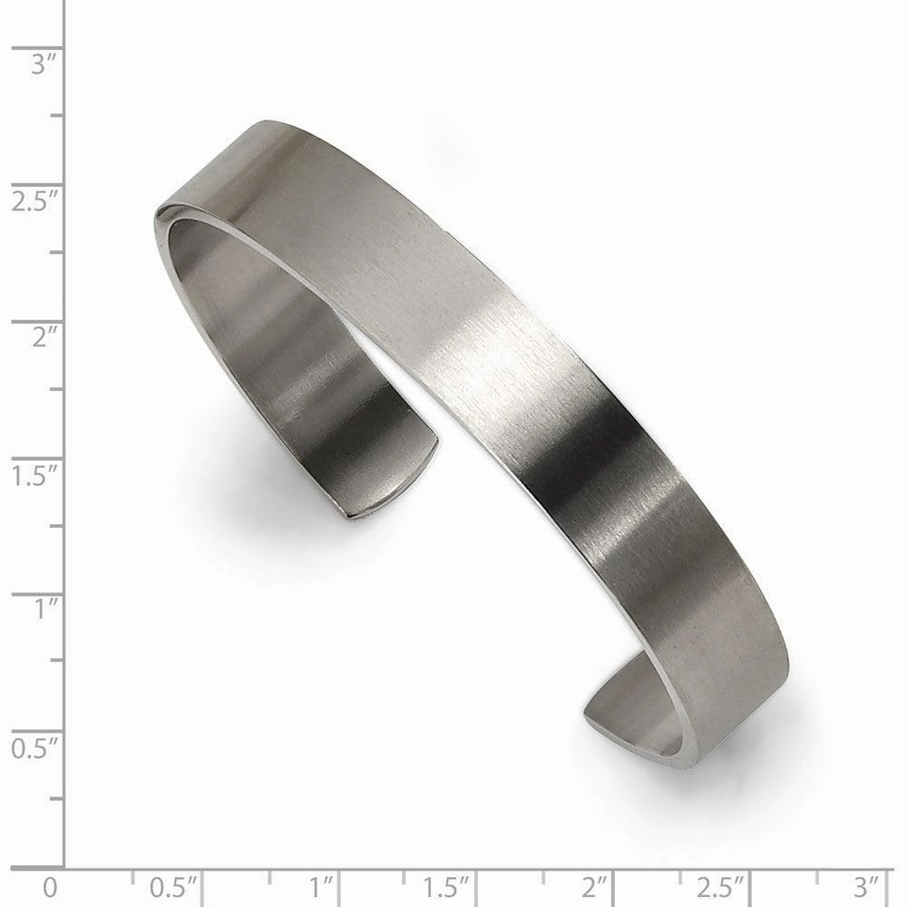 Stainless Steel Brushed Cuff Bangle